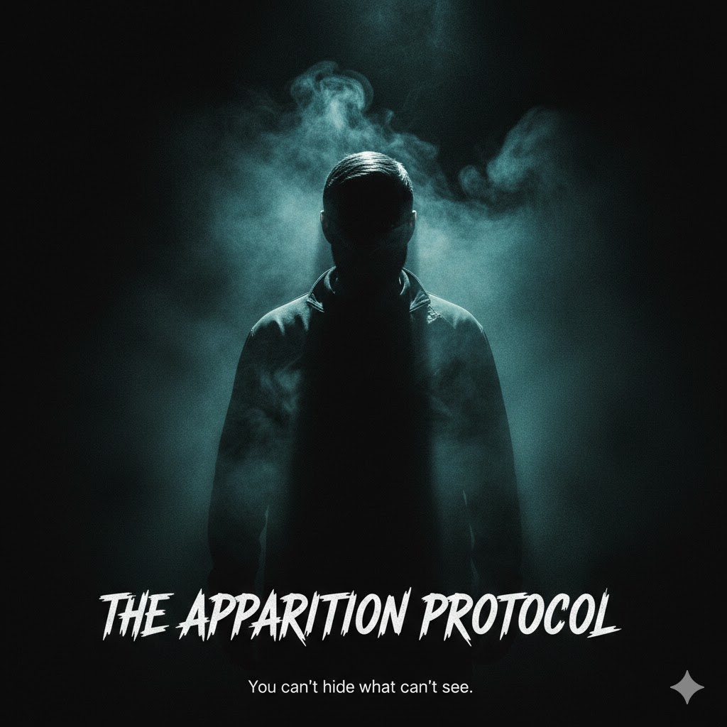 High contrast thriller motif with smoke